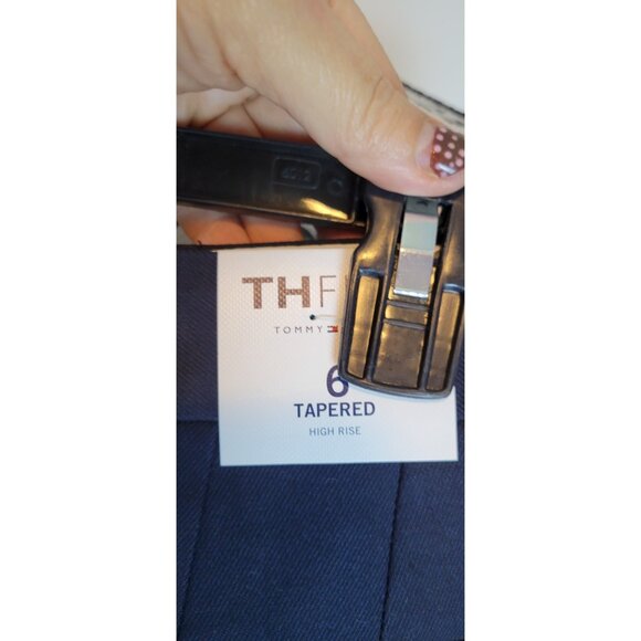 Tommy Hilfiger Dress Pants Navy Blue Womens Size 6 Tapered High Rise - Picture 6 of 16